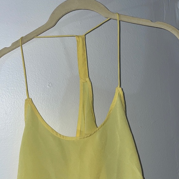 Yellow Halter Tank, sheer size 8 - Picture 2 of 4
